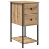 vidaXL Bedside Cabinet with Drawer 2 pcs Artisan oak 32 x 42 x 70 cm