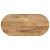 vidaXL Table Top 120x60x3,8 cm Oval Solid Wood Mango
