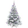 vidaXL Artificial Christmas Tree with 150 LEDs White 150 cm PE and PVC