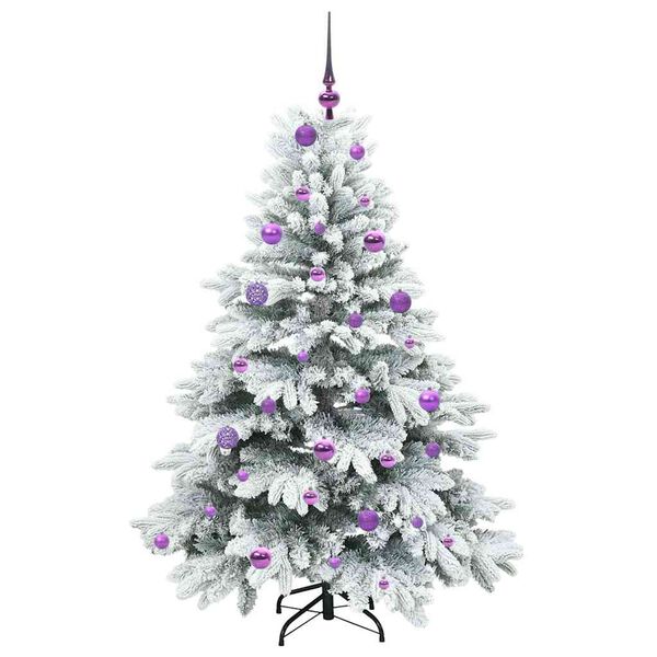 vidaXL Artificial Christmas Tree with 150 LEDs White 150 cm PE and PVC