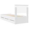 vidaXL Bed Frame with Drawer White 75 x 190 cm Engineer Wood