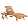 vidaXL Sun Lounger 2 pcs Brown Solid Teak Wood