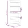 vidaXL Book Cabinet/Room Divider White 60x30x135 cm Engineered Wood