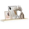 vidaXL Floating Wall Shelf Oak and White 90x23.5x3.8 cm MDF