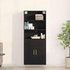 vidaXL Highboard Black Oak 69.5 x 34 x 180 cm Engineered Wood