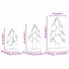 vidaXL Christmas Tree with Stand 3 pcs Brown Solid teak wood