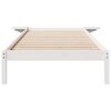 vidaXL Bed Frame with Side Tables White 80 x 220 cm Solid Pine Wood