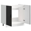 vidaXL Sink Base Cabinet "Porto" Black 80x46x81.5 cm Engineered Wood