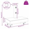 vidaXL Parasol Base Gery 45 x 25 x 45 cm Granite