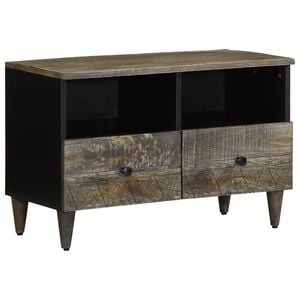 vidaXL TV Cabinet Light Grey 70x33,5x46 cm Solid Wood Mango