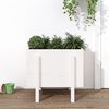 vidaXL Garden Planter White 62x50x57 cm Solid Wood Pine