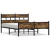 vidaXL Bed Frame without Mattress Smoked Oak 137x190 cm Engineered Wood