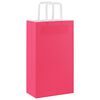 vidaXL Paper Bags 50 pcs with Handles Pink 21x11x36 cm
