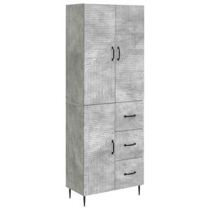 vidaXL Cabinet Set 2 pcs Concrete Grey Engineered Wood