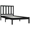 vidaXL Bed Frame without Mattress Black Solid Wood Pine 100x200 cm