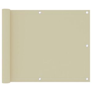 vidaXL Balcony Screen Cream 75x300 cm Oxford Fabric