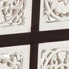 vidaXL Hand-Carved Wall Panel MDF 60x60x1.5 cm Brown and White