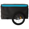 vidaXL Bike Trailer Black and Blue 45 kg Iron