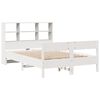 vidaXL Bookcase Bed without Mattress White 140x200cm Solid Wood Pine