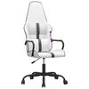 vidaXL Gaming Chair White and Black Faux Leather