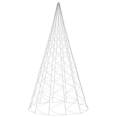 vidaXL Christmas Tree on Flagpole Blue 1400 LEDs 500 cm