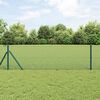 vidaXL Fence Post Green 100 x 0.6 m (12 x 12 mm mesh) Steel and PVC