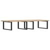 vidaXL Basin Shelf Wall Mounted Steel and Solid Wood Acacia