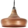 vidaXL Industrial Hanging Lamp Copper Iron & Solid Wood 26 cm E27