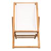 vidaXL Deck Chair Teak 56x105x96 cm Cream