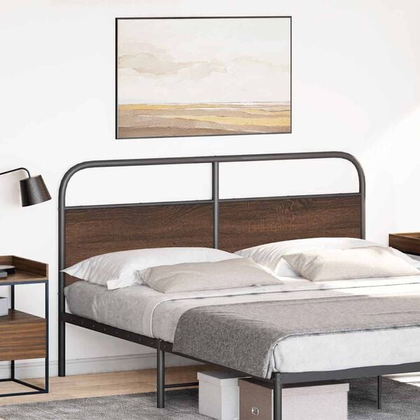 vidaXL Replace Headboard Brown Oak 150 cm Steel and Engineered Wood