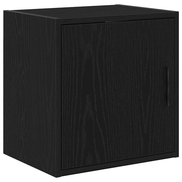 vidaXL Garage Wall Cabinet Black Engineered Wood