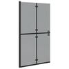 vidaXL Walk-In Shower Wall Folding Black 110 x 6.5 x 190 cm