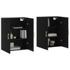 vidaXL Wall Mounted Cabinets 2 pcs Black 69.5x34x90 cm