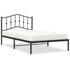 vidaXL Metal Bed Frame without Mattress with Headboard Black 107x203cm