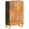 vidaXL Highboard Brown and Black 60x33.5x100 cm Solid Wood Mango