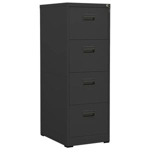 vidaXL Filing Cabinet Anthracite 46x62x133 cm Steel