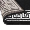 vidaXL Runner Rug BCF Black with Motif 60x400 cm