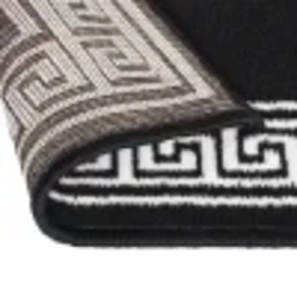 vidaXL Runner Rug BCF Black with Motif 60x400 cm