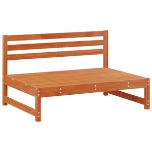 vidaXL Garden Middle Sofa Solid Pine Wood Wax Brown 120 x 84 x 70 cm