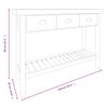 vidaXL Console Table 110x35x80 cm Solid Wood Fir