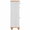 vidaXL Shoe Cabinet ASKIM White 85 x 35 x 108 cm Solid Pine Wood