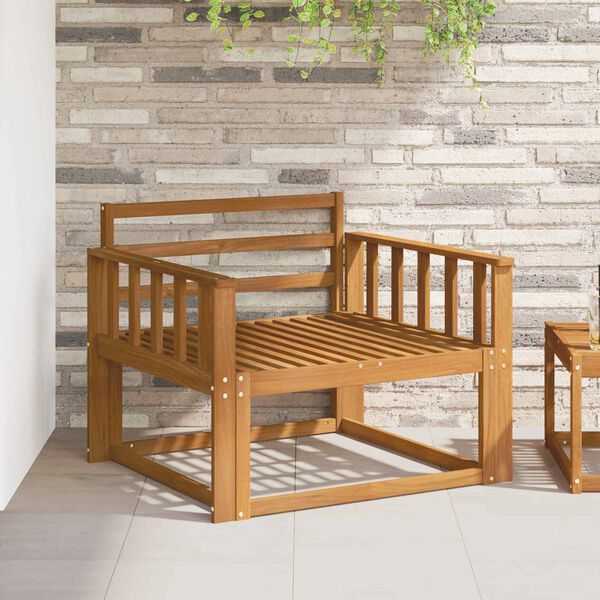 vidaXL Outdoor Middle Sofa Solid Acacia Wood Natural