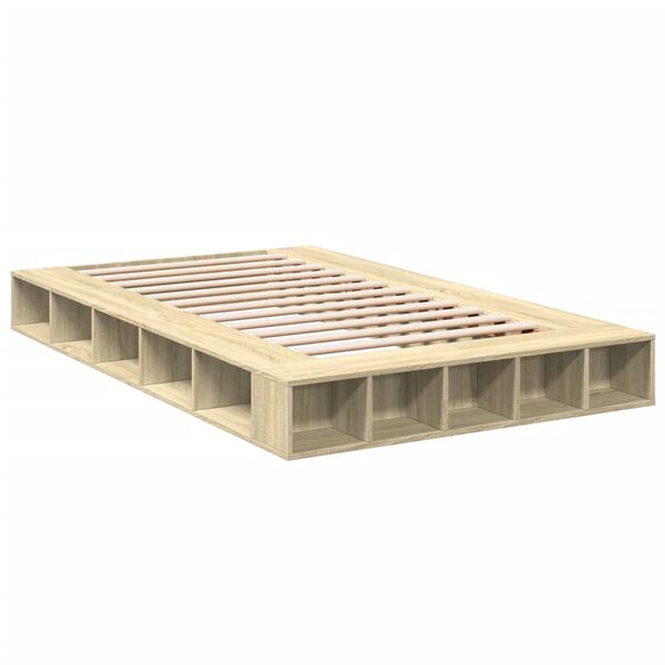 vidaXL Bed Frame without Mattress Sonoma Oak 135x190 cm Double
