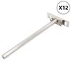 vidaXL Floating Shelf Brackets 12pcs Invisible &Oslash;12x200 mm Carbon Steel