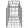 vidaXL Arched Gabion Baskets 11 pcs 200x50x60/80 cm Galvanised Iron