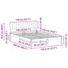 vidaXL Bed frame Brown and light grey 140 x 190 cm Solid pine wood