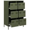 vidaXL Highboard Olive Green 68x39x101.5 cm Steel