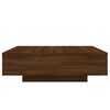 vidaXL Coffee Table with LED Lights Brown Oak 100x100x31 cm