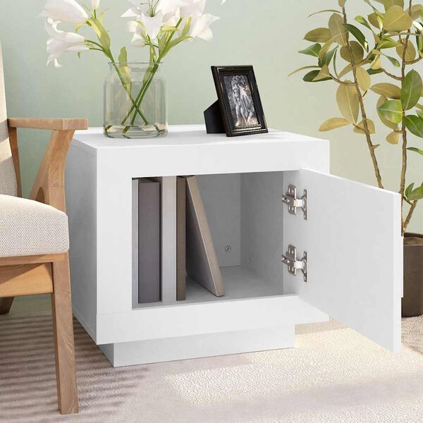 vidaXL Coffee Table White 51x50x45 cm Engineered Wood