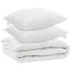 vidaXL All-season Duvet with Pillow 3 pcs White Microfiber